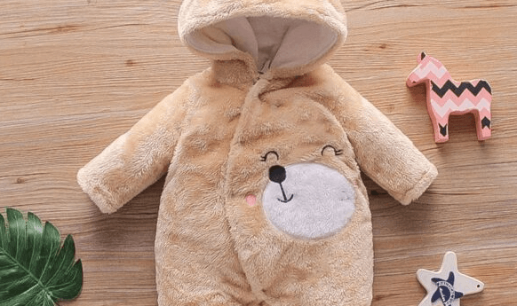 rs 149 bear design long-sleeve baby jumpsuit thespark shop