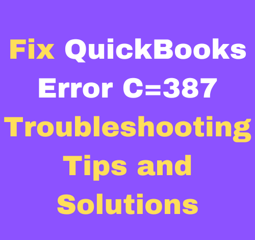 QuickBooks Error C=387