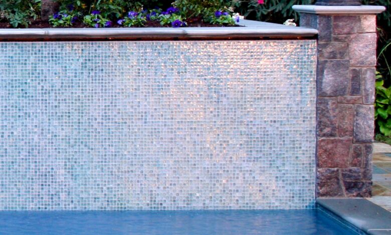 glass pool tile