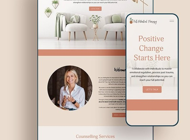 psychotherapy website design