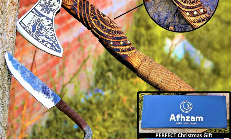Afhzam Sword, Handmad Viking Axes, Viking Swords, Handmade Viking Axe, Viking Knife, Pizza Cutter Axes,